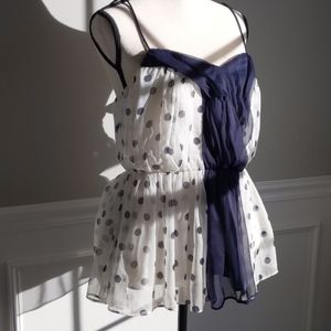 Anthropologie peplum tank top blouse